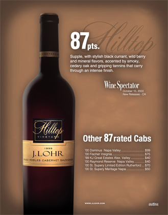 J. Lohr Vineyard & Wines advertisment